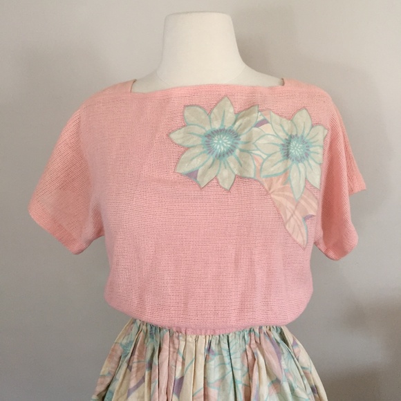 Vintage Pink Midi Dress - Picture 1 of 8